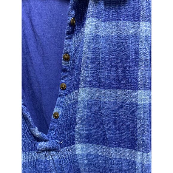 Isabella Sinclair For Anthropologie Tillie Linen Dress Blue Size M - Picture 8 of 13